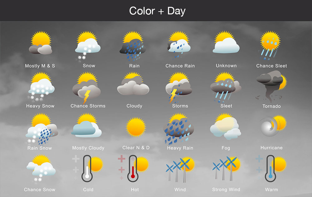 Weather icons color day