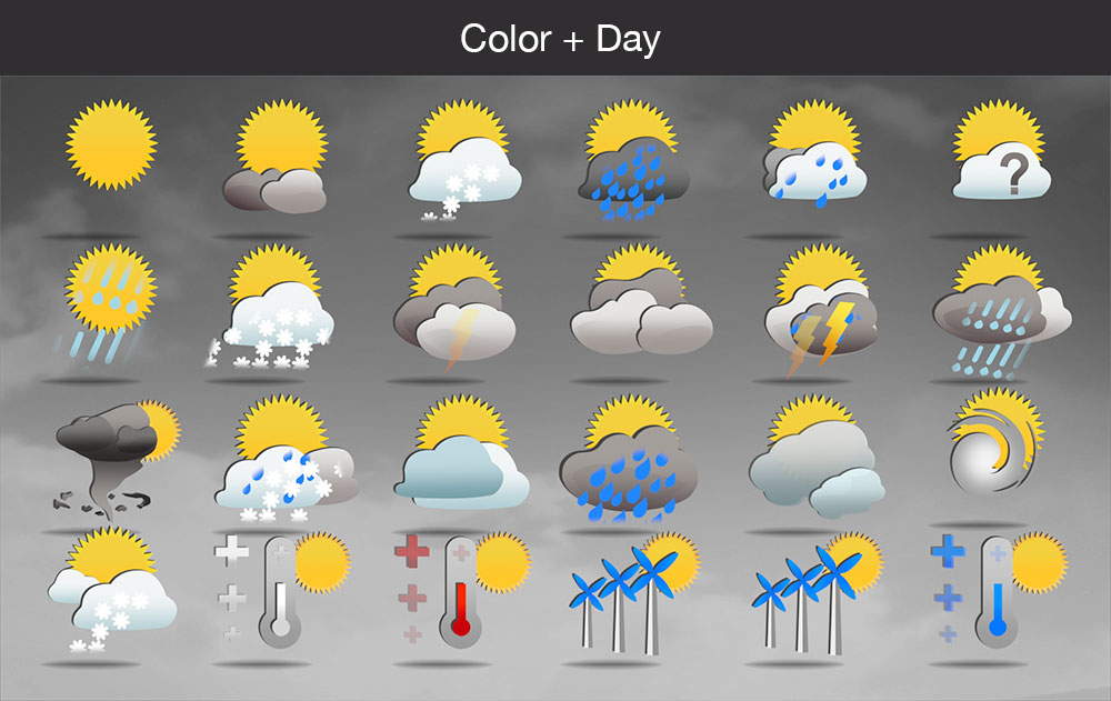 Weather icons color day