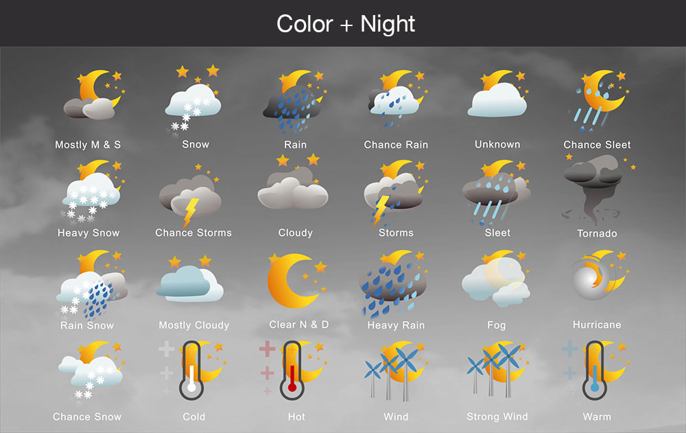 Weather icons color night