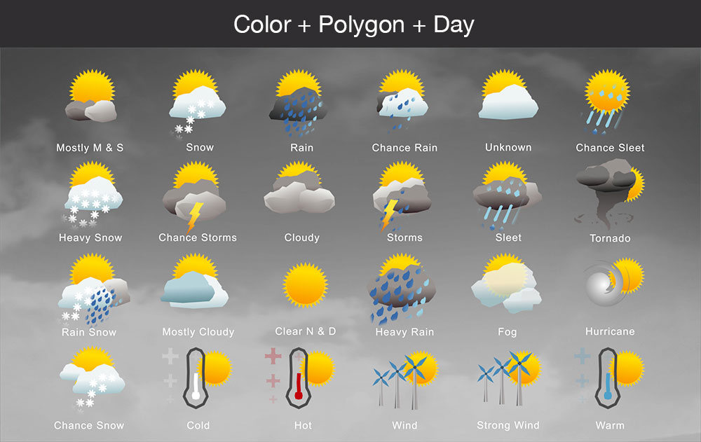 Animated Weather Icons Pack With Forecast Templates Deep Vision