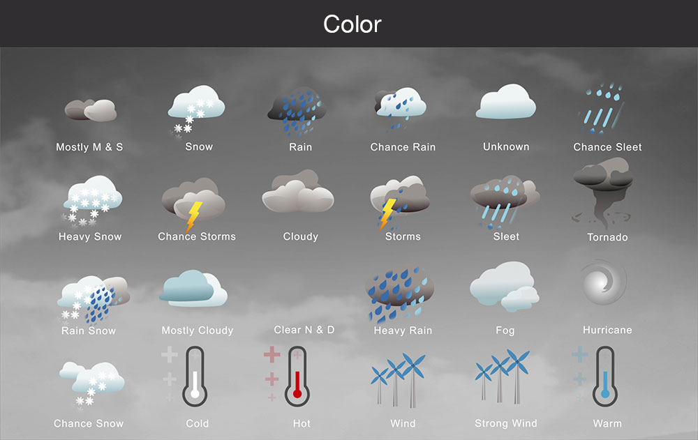 Weather icons color