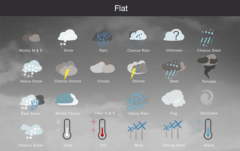Weather icons flat