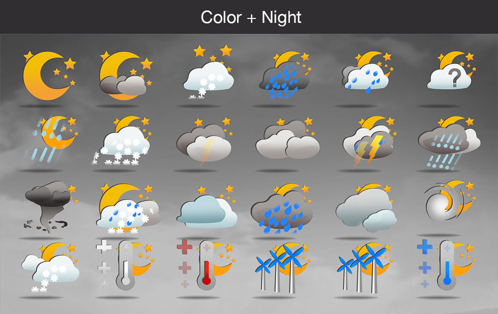 Weather icons color night