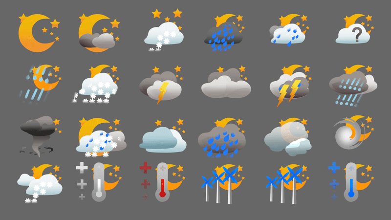 Weather icons preview icons fcpx